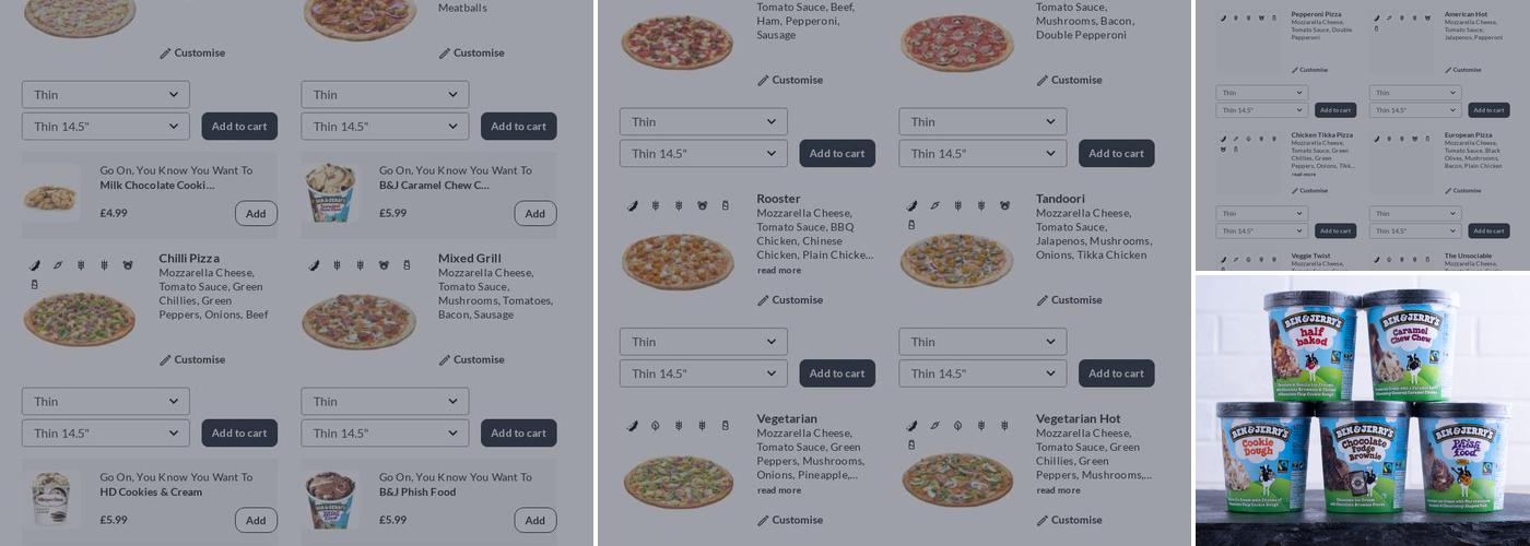Herbies Pizza, Earley, Reading Menu