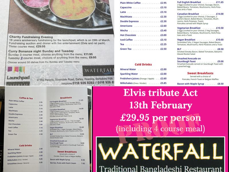 The Waterfall Restaurant Menu