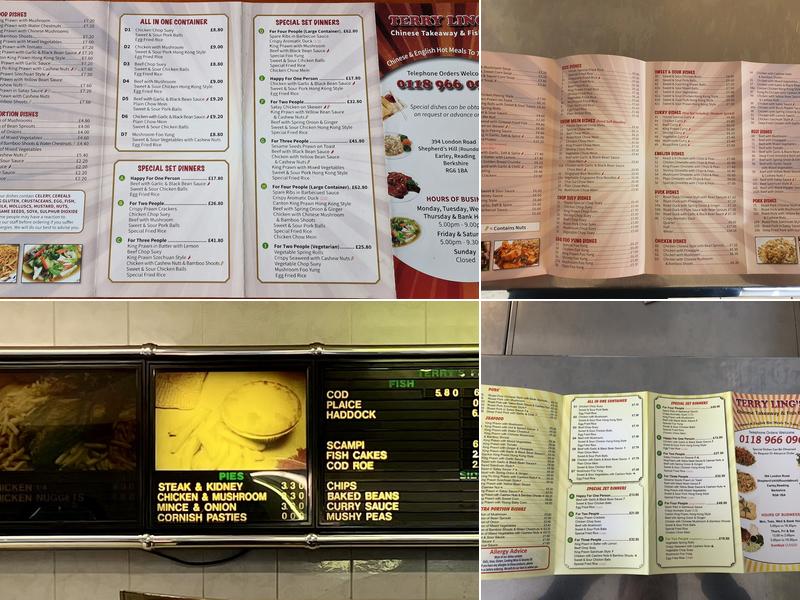 Terry Ling's Chinese & Fish Bar Menu