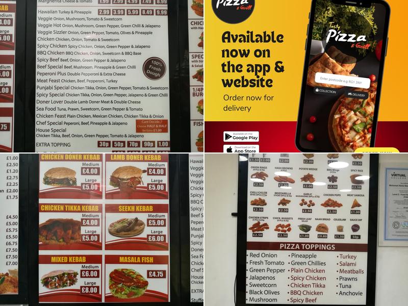 Tasty Pizza & Grill Menu