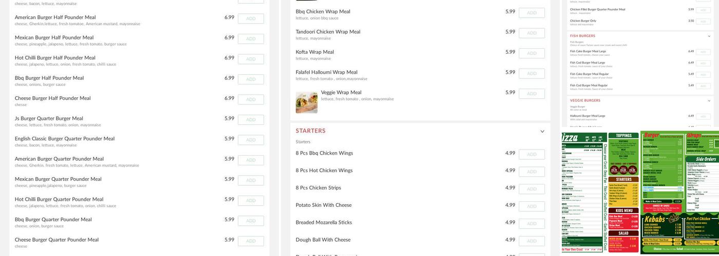 Johnnos Pizza Reading Menu