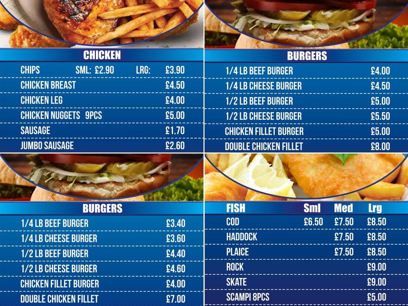 Rainbow Fish Bar Menu