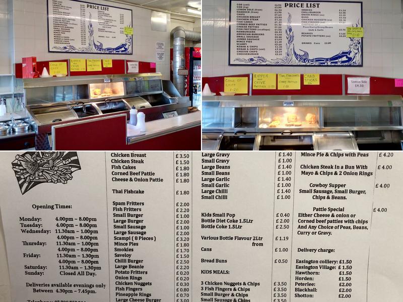 Jills Fish & Chips Menu