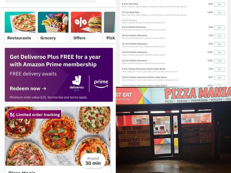 Pizza Mania easington Menu