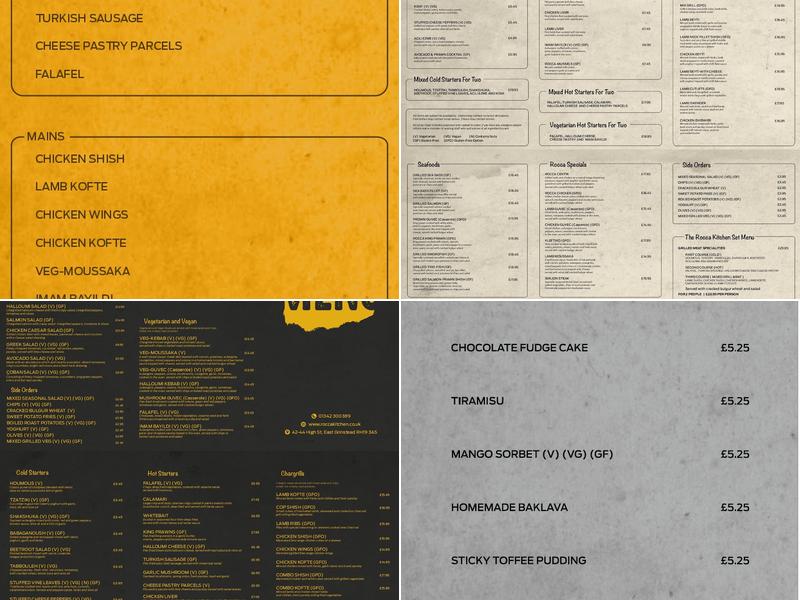 Rocca Mediterranean Kitchen & Cocktail Bar Menu