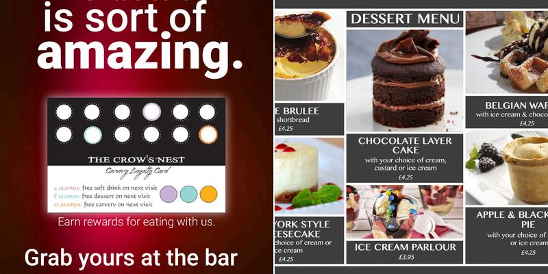 The Crow's Nest Menu