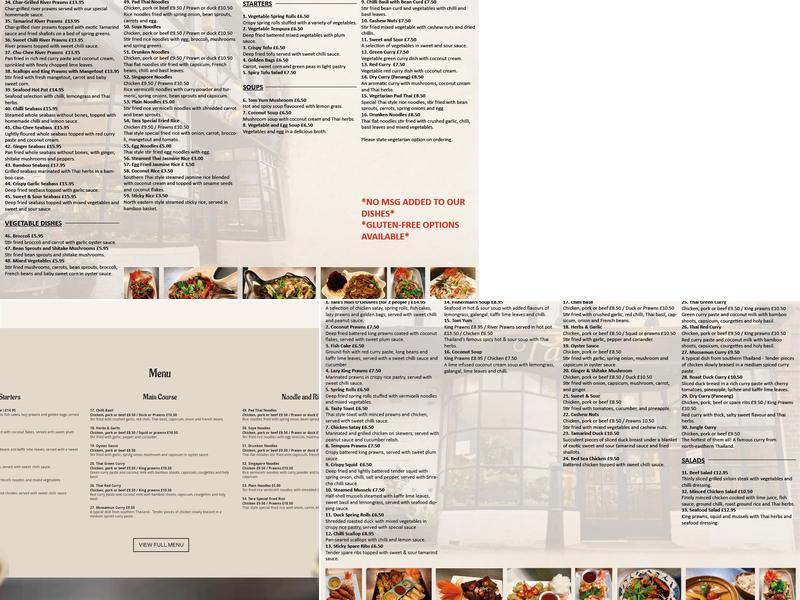 Tara Bar and Restaurant Menu