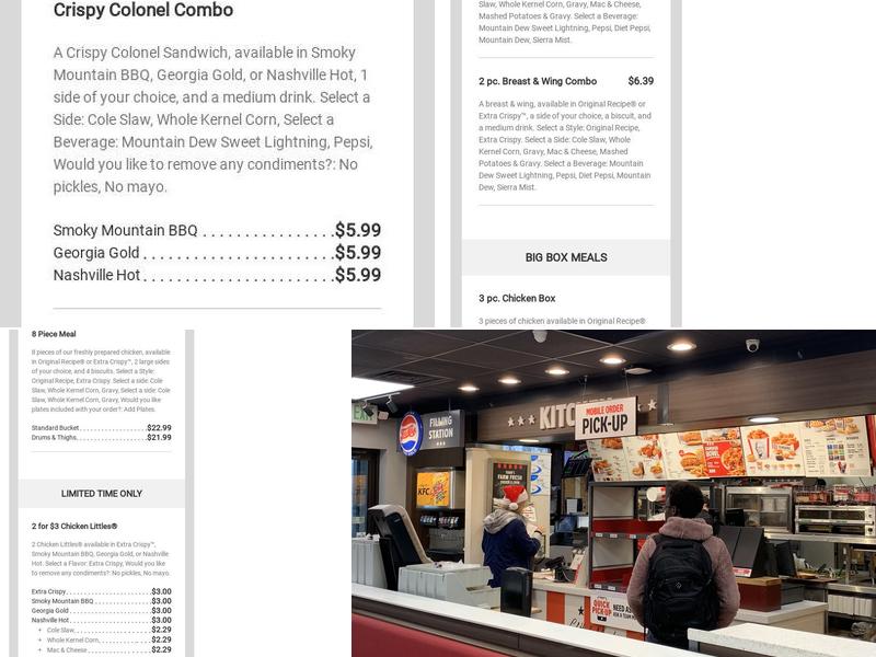 KFC Menu