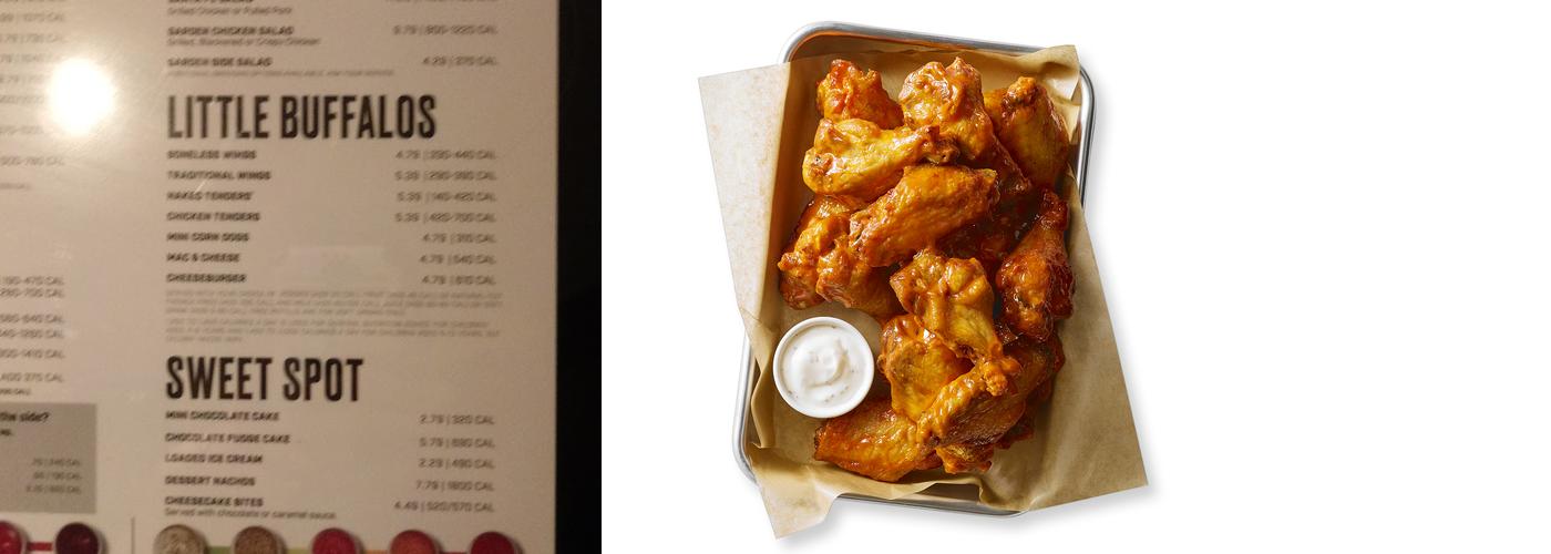Buffalo Wild Wings Menu