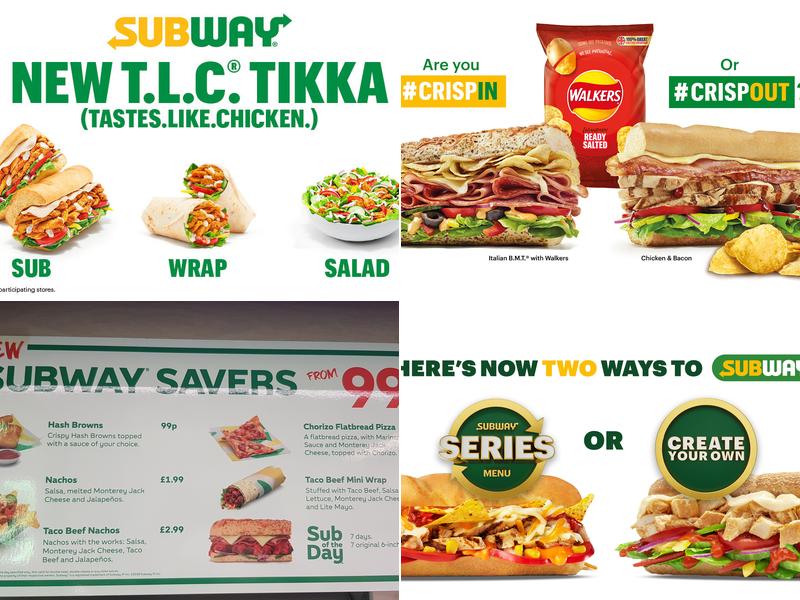 Subway Menu