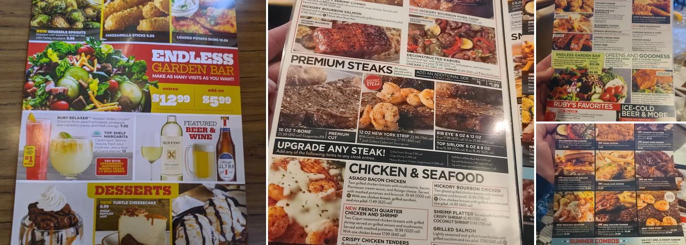 Ruby Tuesday Menu