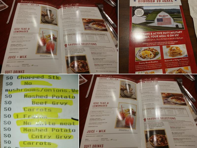Bob Evans Menu