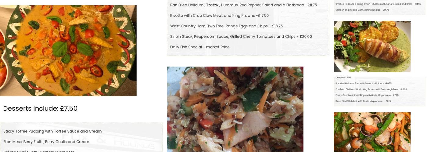 The Fox and Hounds Menu