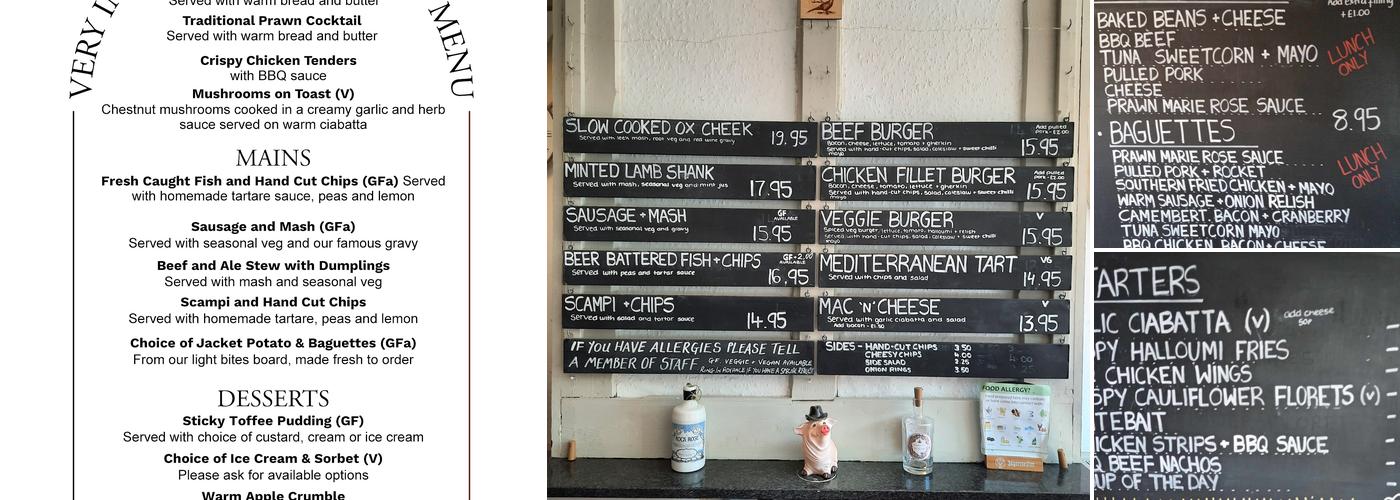 Dog and Pheasant East Mersea Menu