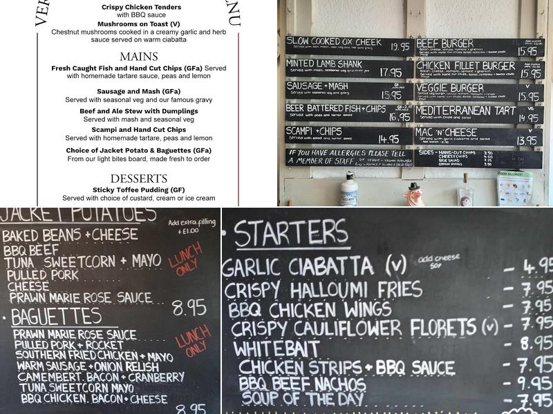 Dog and Pheasant East Mersea Menu