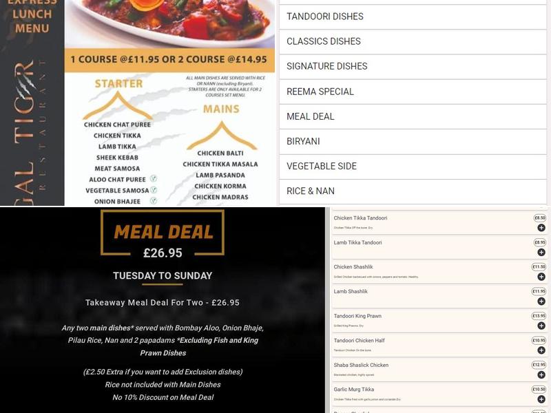 Reema Restaurant Menu
