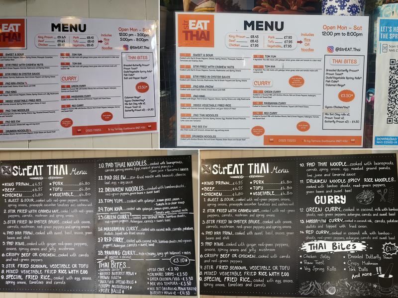 strEAT THAI Menu