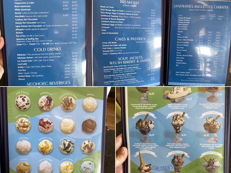 Gelato Famoso Ice Cream Parlour Menu