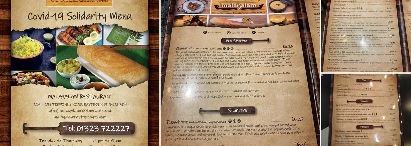 Malayalam Mother's Cuisine Kerala Menu