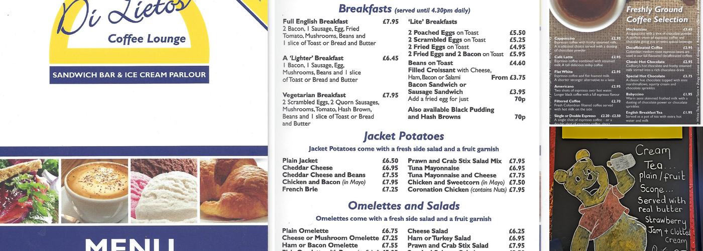 Di Lieto's Coffee Lounge Menu