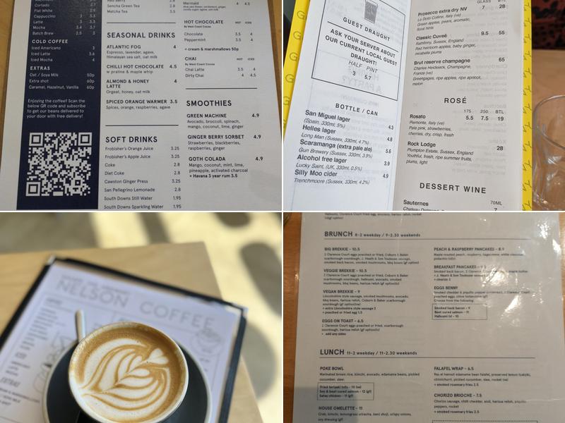 Nelson Coffee - The Roastery (Eastbourne) Menu