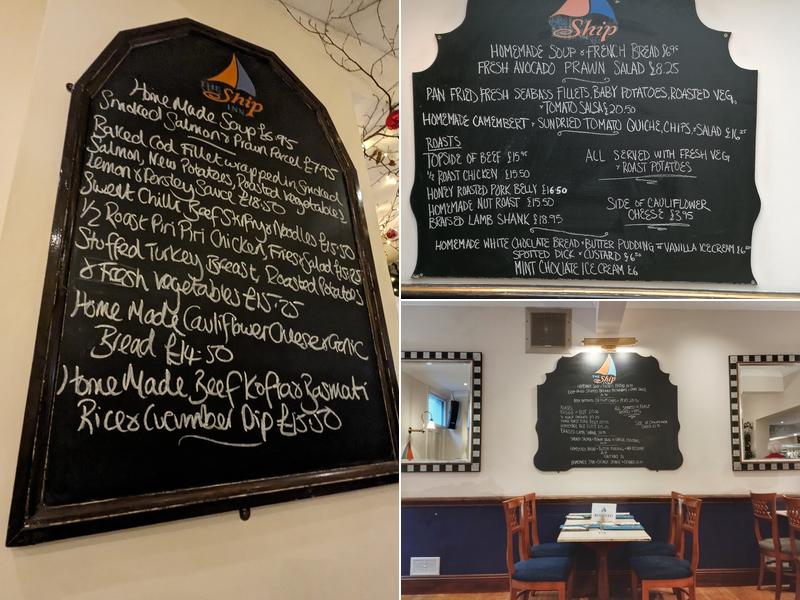 The Ship Inn Menu