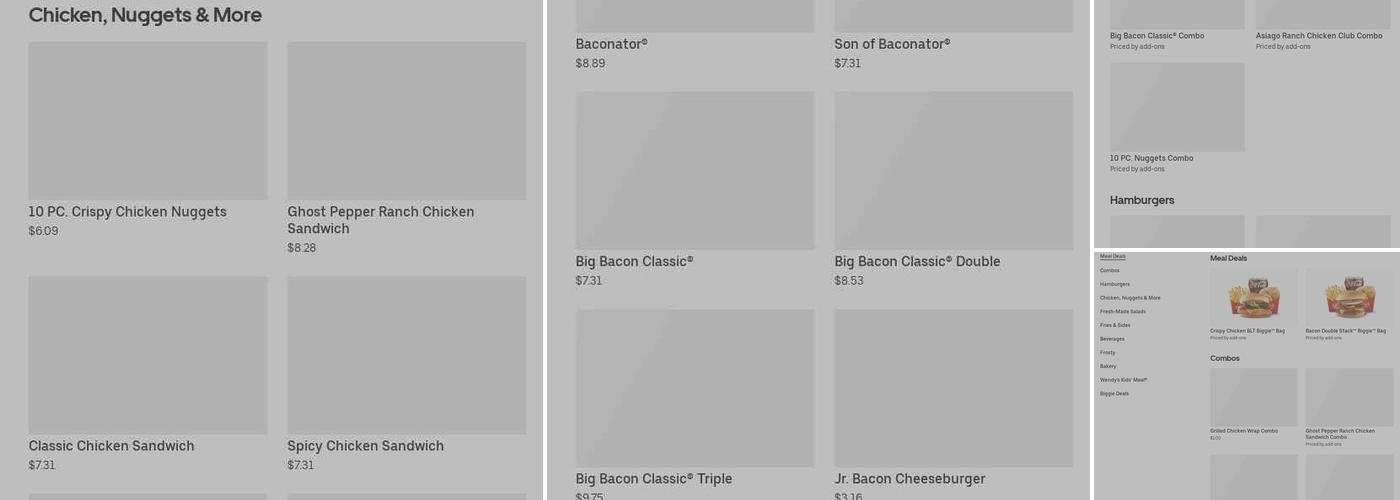 Wendy's Menu