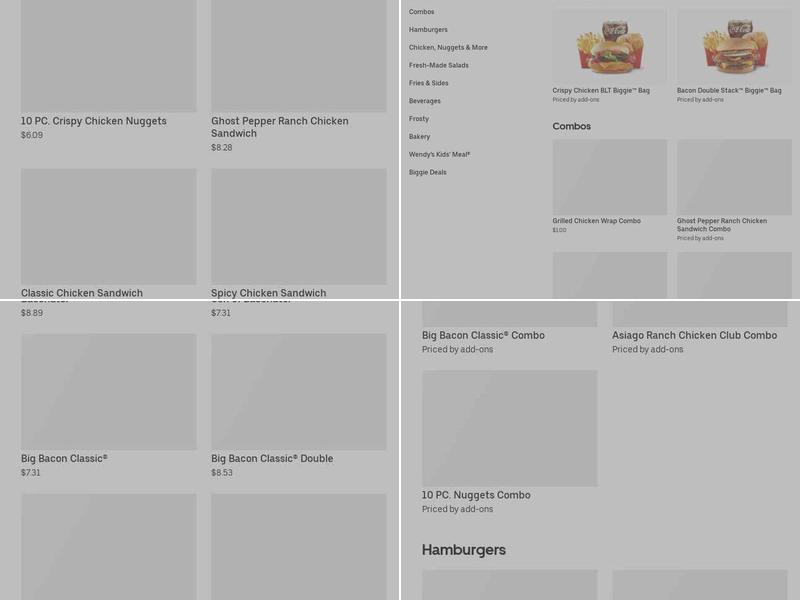 Wendy's Menu
