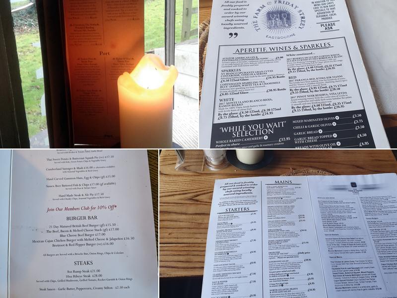 The Farm @ Friday Street Menu