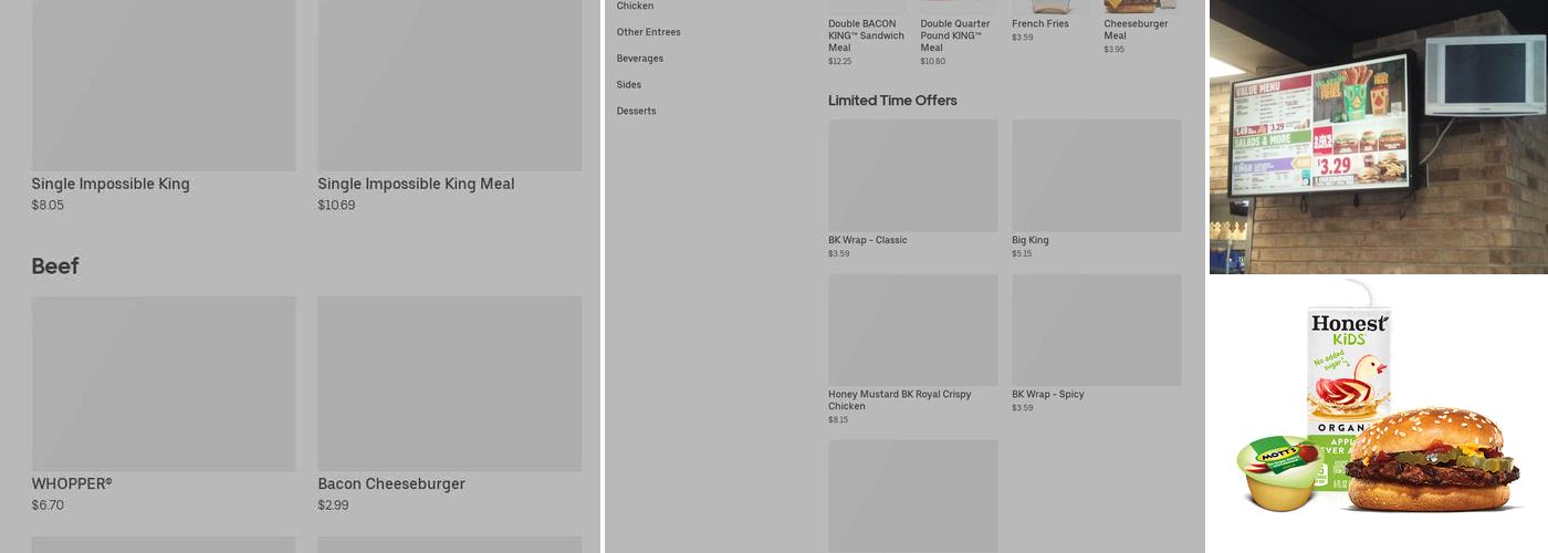 Burger King Menu
