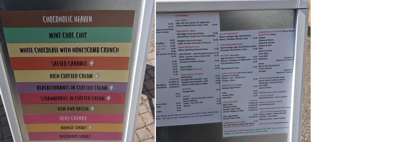 Holywell Tea Chalet Menu