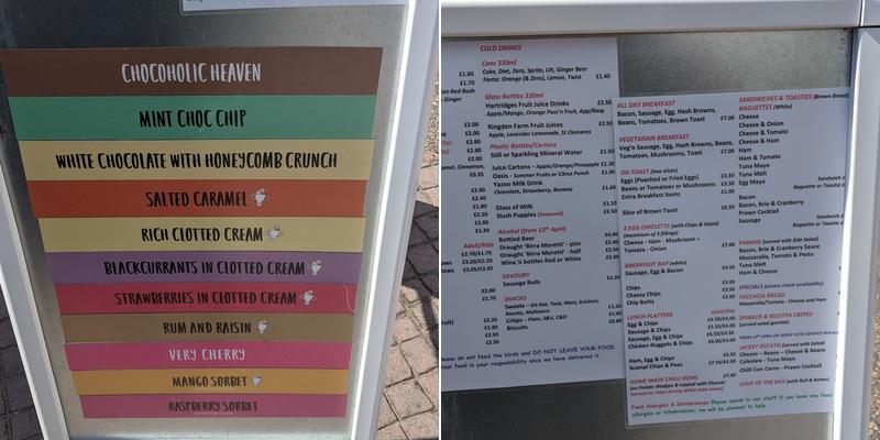 Holywell Tea Chalet Menu