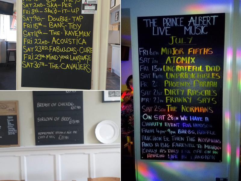 The Prince Albert Menu