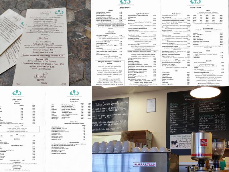 4 Seasons Brasserie Menu