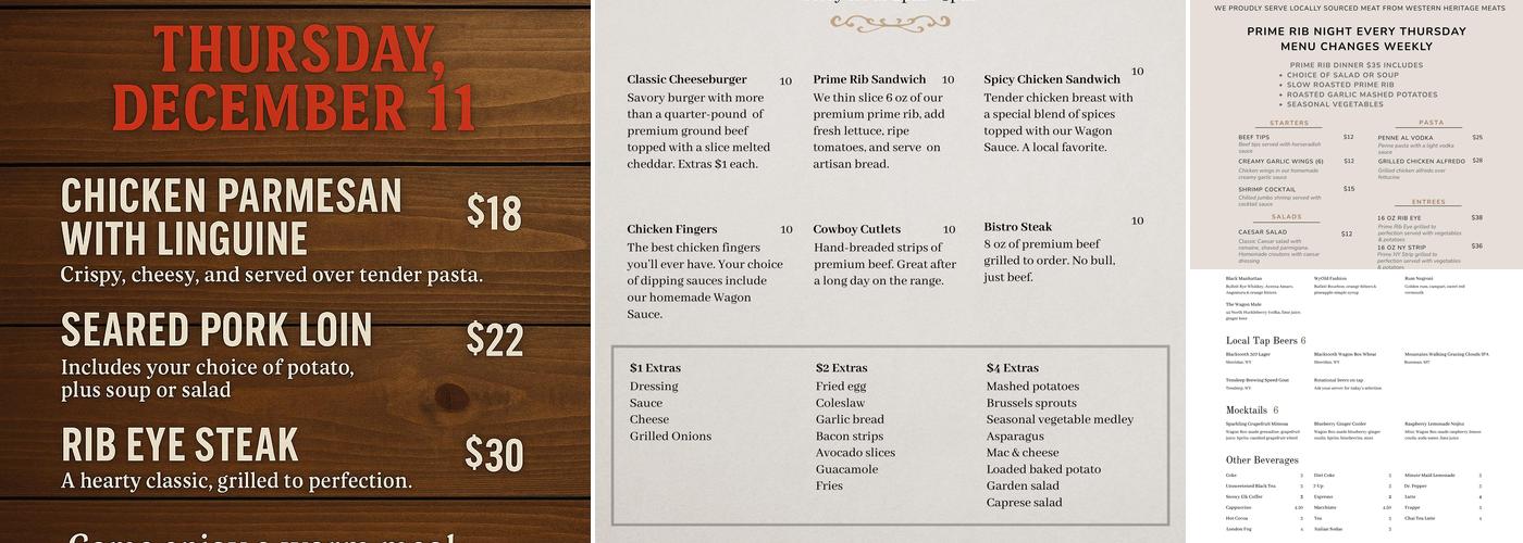 The Wagon Box Menu