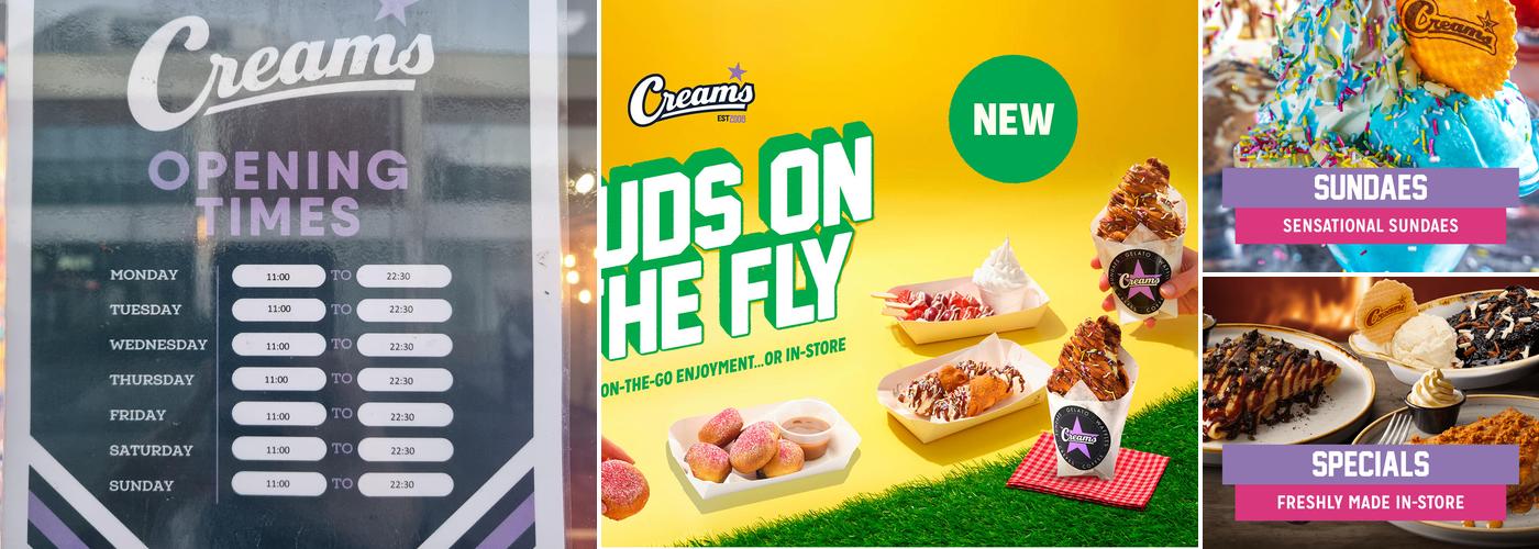 Creams Cafe Eastbourne Menu