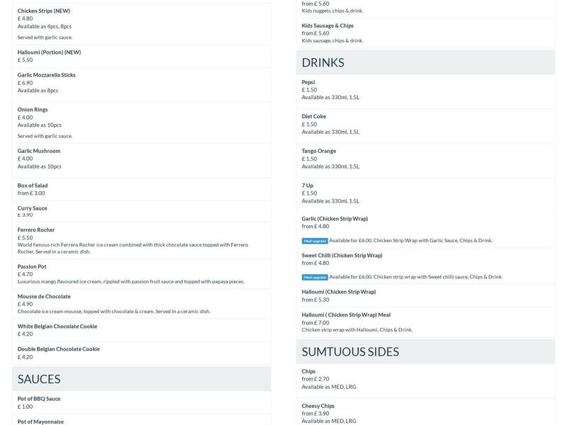 Broadway Pizza & Kebab Eastbourne Menu