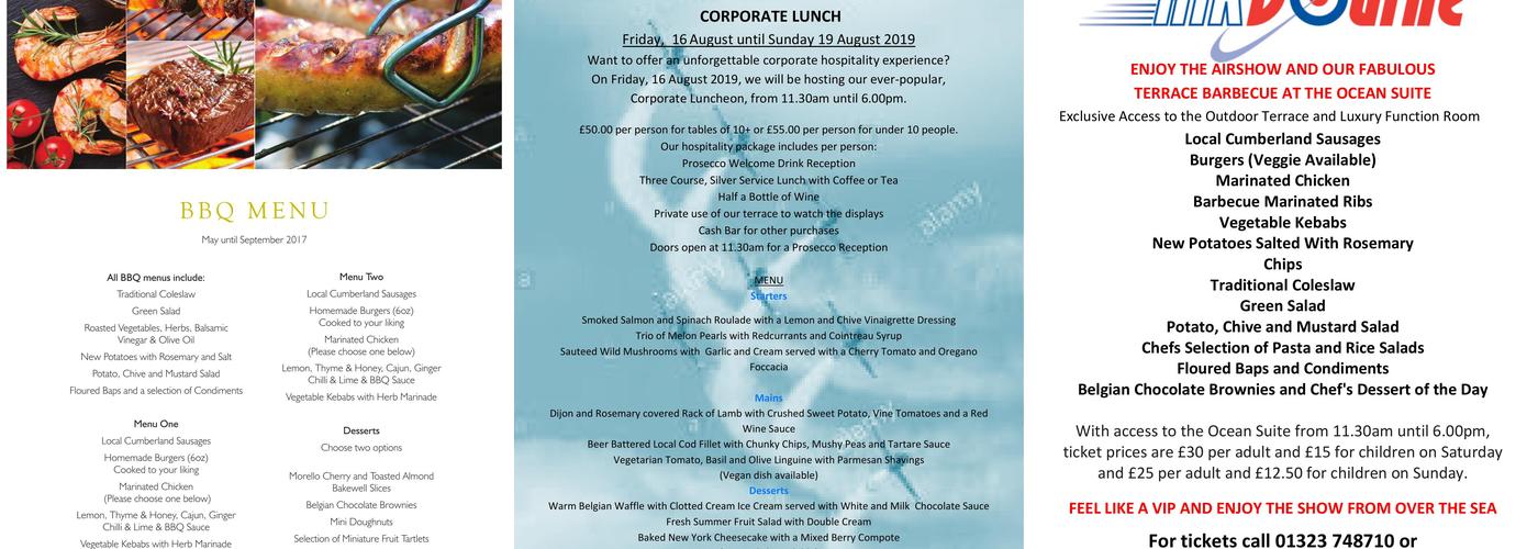 Ocean Suite—Eastbourne Pier Menu