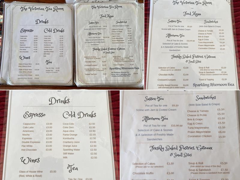 The Victorian Tea Rooms Menu