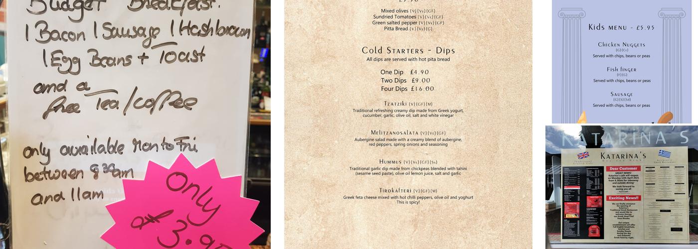 Katarina's Day and Night Menu