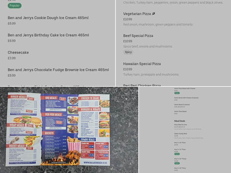 Dallas Chicken & Pizza - Eastleigh Menu