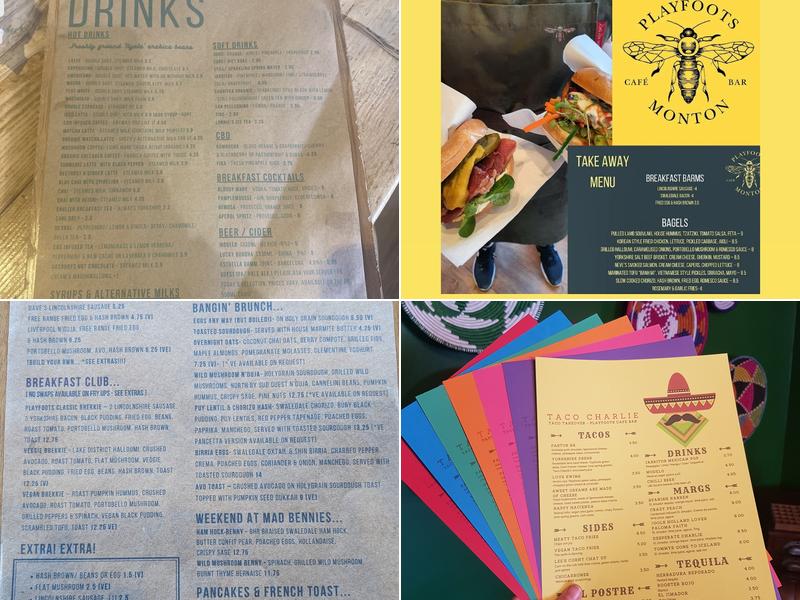 Playfoots Cafe & Bar Menu