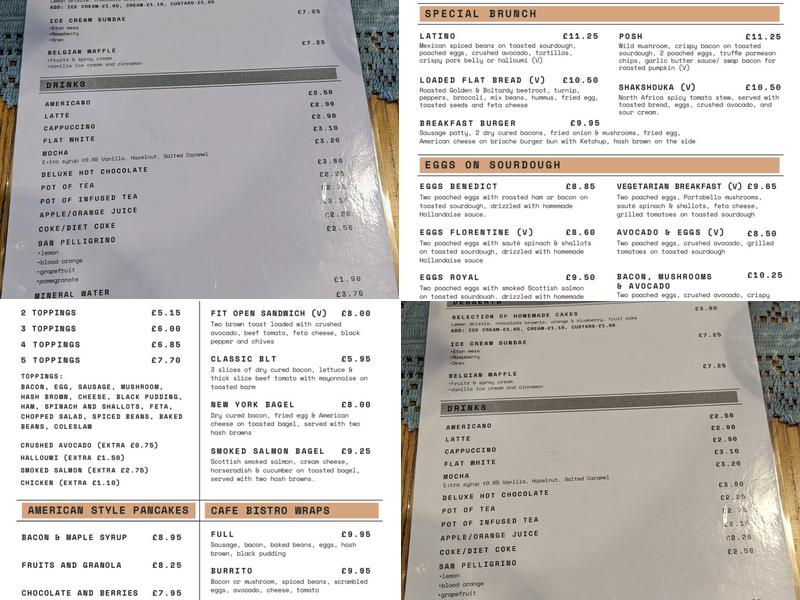 Cafe Bistro 122 Menu