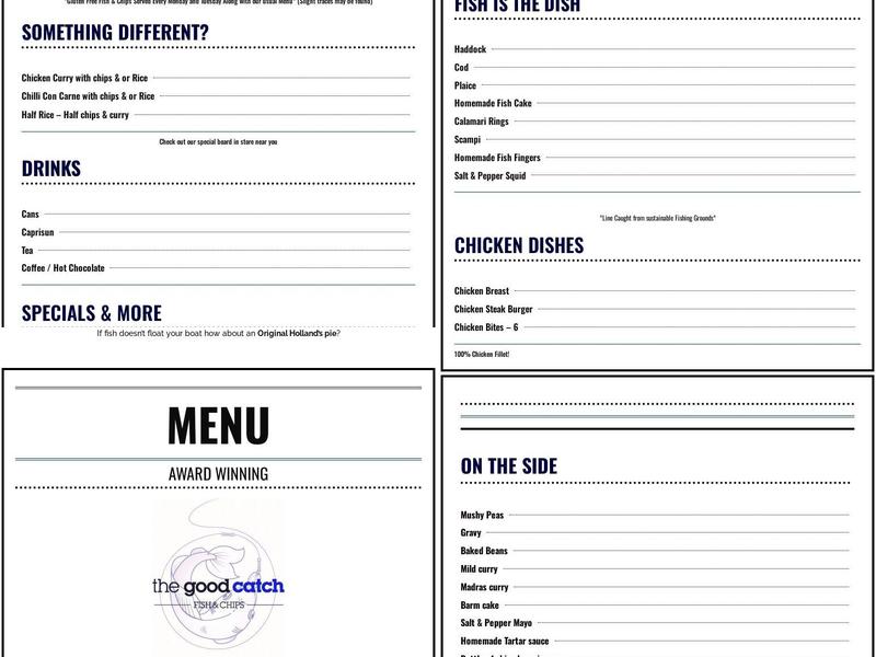 The Good Catch Menu