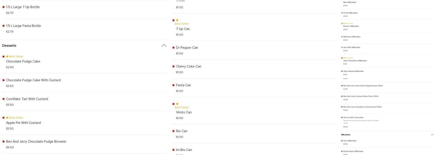 IMMYS Charcoal Grill Menu