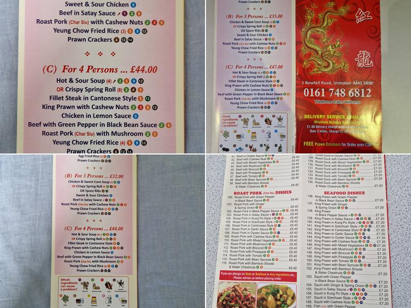 Red Dragon Menu