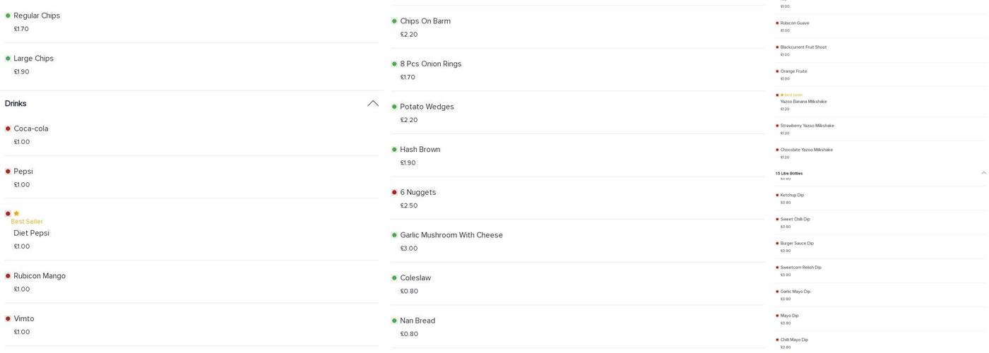 Big Brother Takeaway Menu