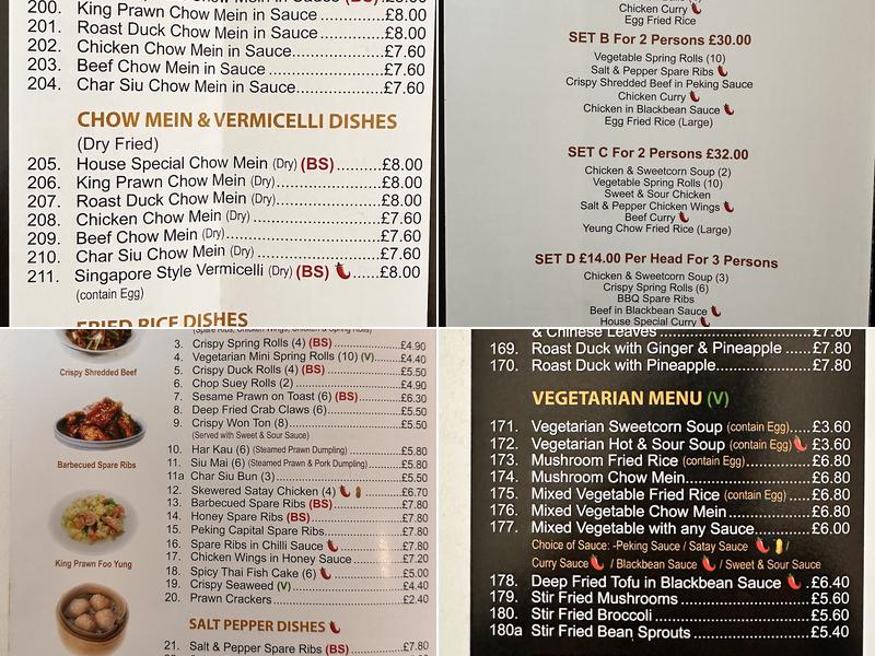 Chinese Express Menu