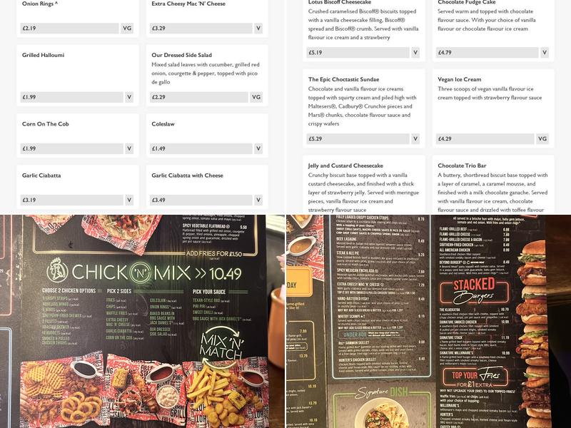 Seven Stars Inn Menu