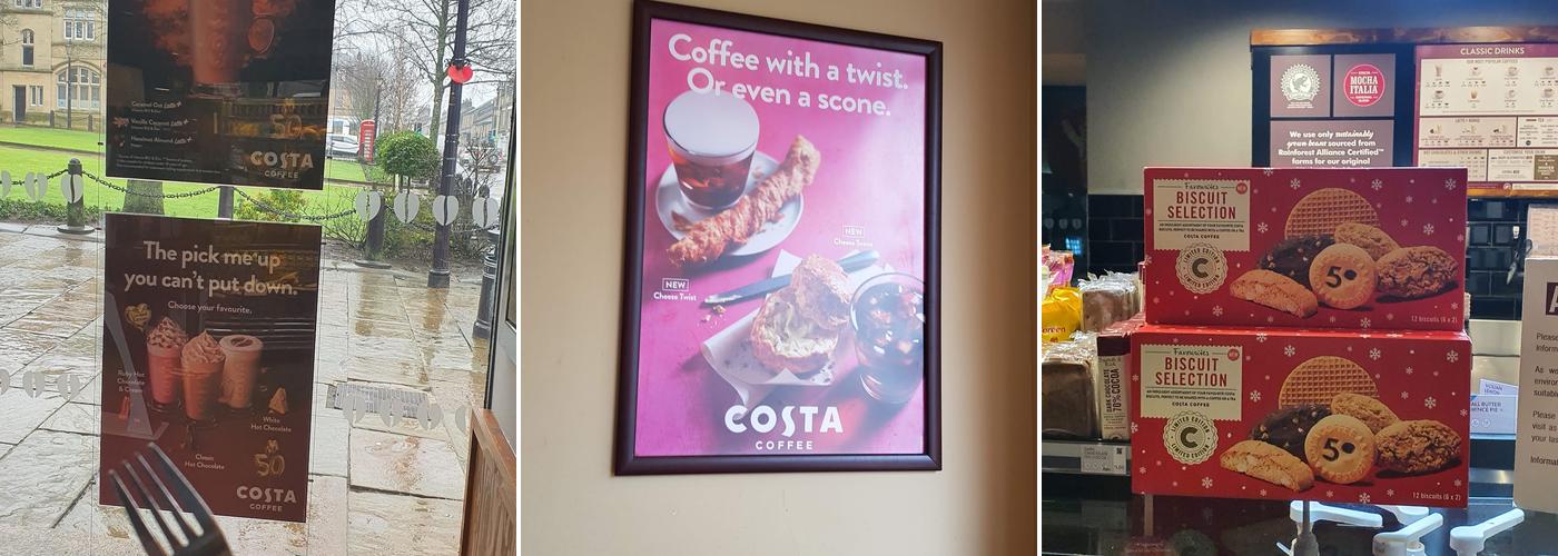 Costa Coffee Menu
